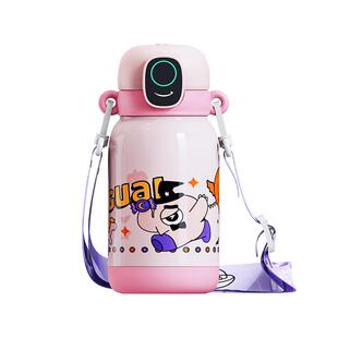sguai小水怪指纹解锁保温杯儿童学生上学专用316L不锈钢智能水杯