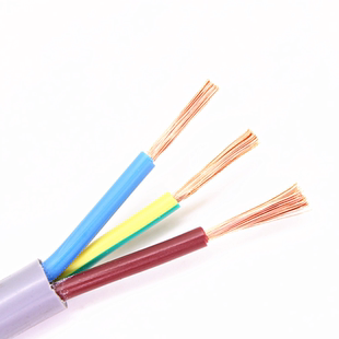 起帆电线电缆RVV3*0.75/1/1.5/2.5平方灰色挤压护套线三芯电源线