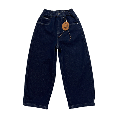 大E小e童装男童加绒牛仔裤2025冬装新款中大童加厚宽松裤子66628