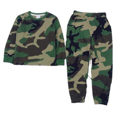 儿童加绒迷彩服纯棉运动套装春秋