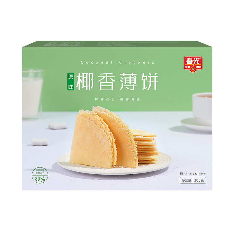 春光椰香薄饼薄脆饼干早餐代餐