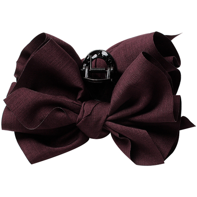 高级感棉麻面料大蝴蝶结抓夹发卡