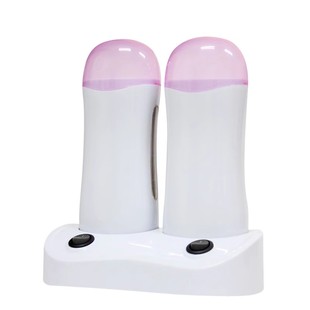 粉色双座脱热蜡机蜡疗机融蜡器200g蜡双头机器套装纸蜡两包美体