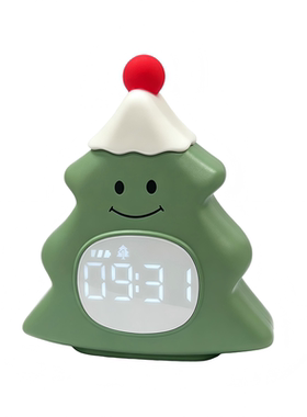 圣诞树儿童卡通电子闹钟小夜灯