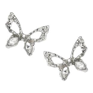 刊赛蝴蝶锆石耳钉女轻奢小众高级冷淡风2023新款潮气质个性耳饰品