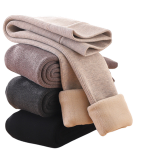 女童打底裤秋冬季加绒加厚款儿童白色舞蹈袜中厚宝宝羊绒踩脚裤子