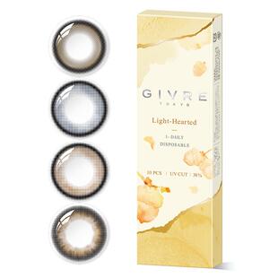 绮芙莉givre美瞳月抛2片日常通勤大小直径彩色隐形官方旗舰店正品