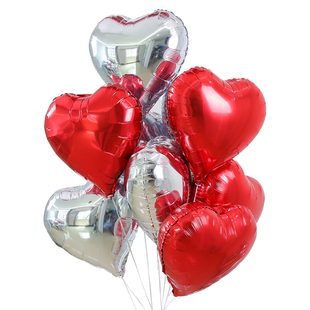 38女神节18寸爱心铝膜气球套餐婚房浪漫布置派对活动气球装饰道具