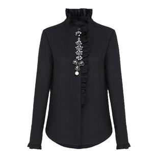 HPLY荷比俪冬新品女荷叶边衣领可拆卸装饰衬衫HDD41630604-2