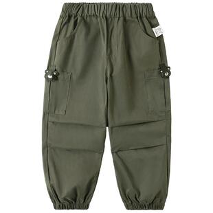 MQDmini儿童裤子男童休闲裤2026春季工装裤宝宝春装薄款女童长裤