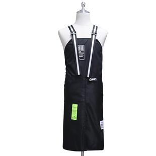 理发店防水防油黑色围裙定制女士时尚美发师防染发膏加长工作服男