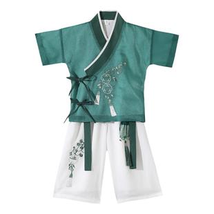 男童夏季汉服套装2025新款儿童中国风唐装男宝薄款男孩新中式古装