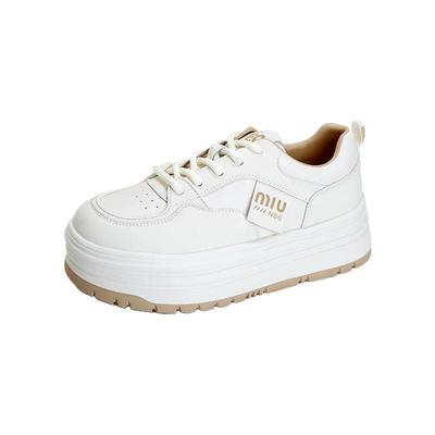 不累脚轻便真皮小白鞋