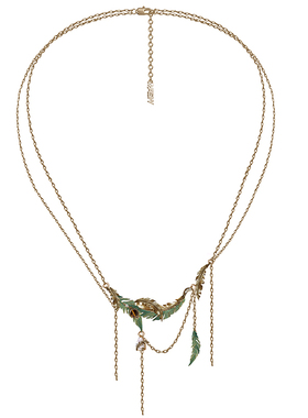 MASW麻秀高级感复古金色流苏项链