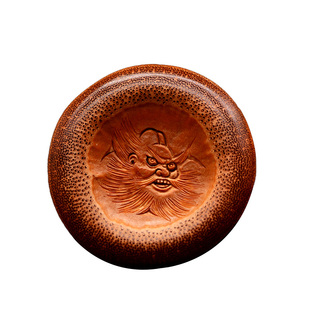 精选天然老竹雕钟馗腰牌手把件张念超本工竹簧雕刻驱邪浮雕挂件