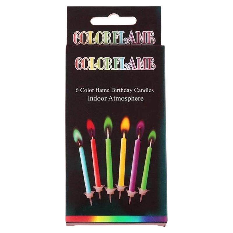 网红生日蜡笔彩虹色生日变色蜡烛