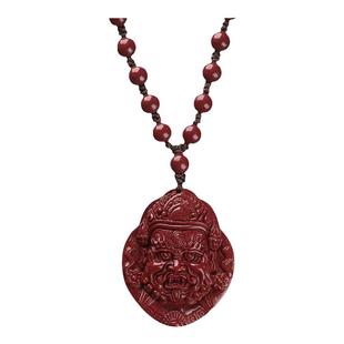 官方旗舰店正品天然原矿朱砂钟馗天师护身符吊坠女款项链男士挂件