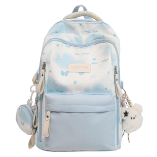 学院风书包女初中生高中学生减负轻便背包韩版小学生高颜值双肩包