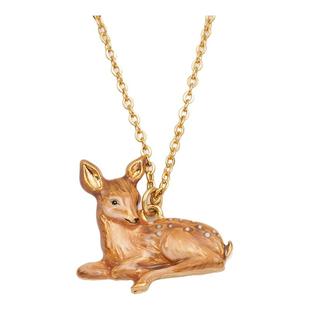 Fable休憩小鹿珐琅彩项链高级感女轻奢小众设计闺蜜情人节礼物