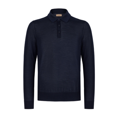 【春夏新品】FALCONERI男士时尚经典羊绒桑蚕丝混纺polo衫UML266B