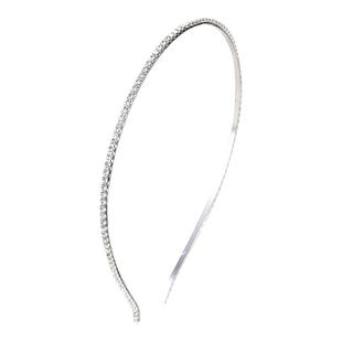 法式细发箍女款白色水钻防滑不勒头超细边发卡子2025新款金属头箍