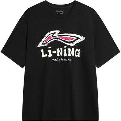 李宁抗菌LOGO-涂鸦男短袖文化衫
