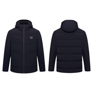 金利来GY保暖羽绒服秋冬可脱卸帽易打理舒适夹克男士外套白鸭绒90