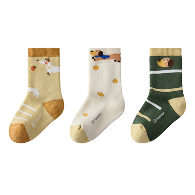 全棉时代儿童袜子儿童抗菌毛圈袜