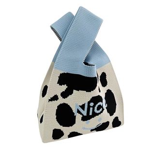 2025新款针织手提包女时尚百搭外出上班小拎包便当袋饭盒袋子遛弯