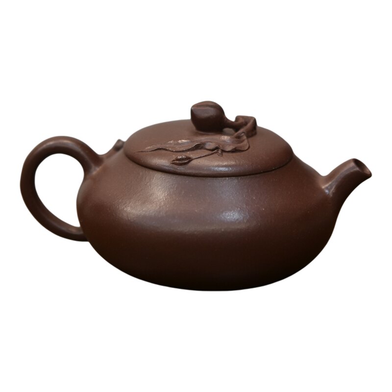 友兰轩 传统手工130CC小品容量 小花器原矿高温紫泥 灵桃紫砂壶