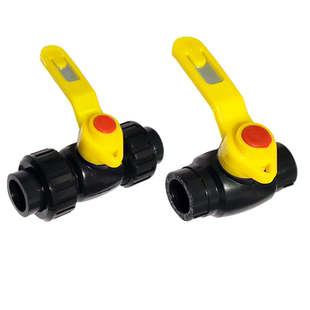 新款PE黑色热熔钢芯双活接球阀铁把大流量4分6分1寸水管阀门开关