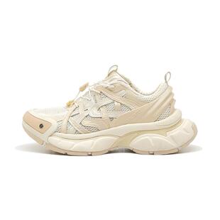 【官方正品】kaalixto奶茶米色老爹鞋男女潮牌春秋厚底跑鞋星星鞋