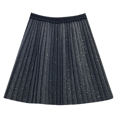 加厚毛呢细闪亮片短裙半身裙
