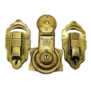 仿古中式樟木箱纯铜大圆角箱子配件包条老式锁扣箱撑婚箱箱扣全套