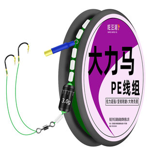 正品大力马线组成品主线鱼线鱼钩全套套装鲫鱼鲢鳙大物钓鱼主线组