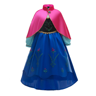 万圣节冰雪奇缘艾莎公主裙儿童服装女童爱莎安娜礼服连衣裙秋冬新