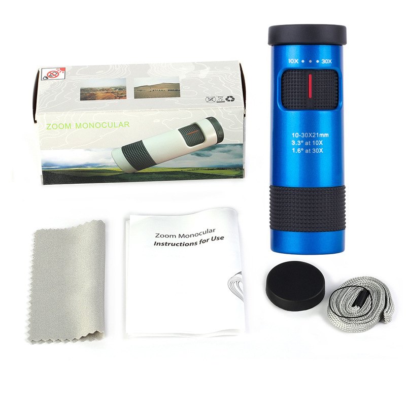 便携单筒望远镜连续变夜视观景倍高清10-30X21微光红外非便携