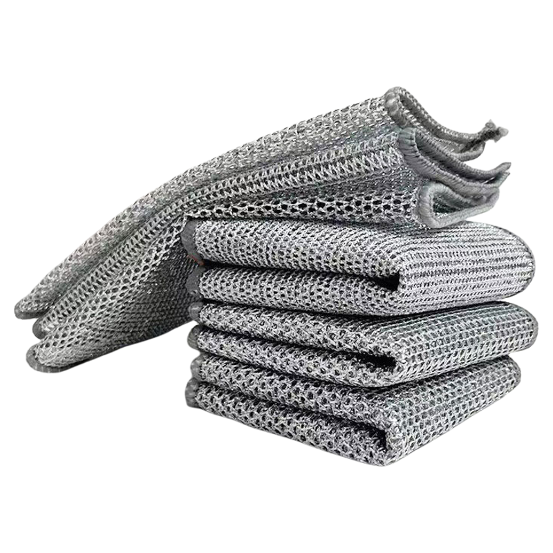 钢丝洗碗布抹布清洁布网格不沾油抹布厨房灶台洗碗洗锅清洗布去污