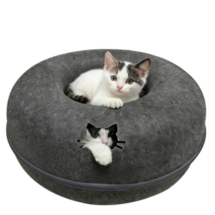 甜甜圈猫窝四季通用隧道可拆卸双层躲避半封闭宠物睡窝2025新款冬