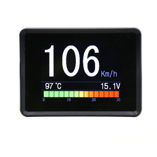 汽车水温表OBD多功能仪表车速转速电压油耗仪水温报警车载里程表