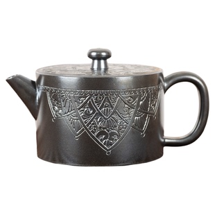 钦州坭兴陶集「柴烧漫山壶」 名家大师精品 非遗纯手工窑变茶壶