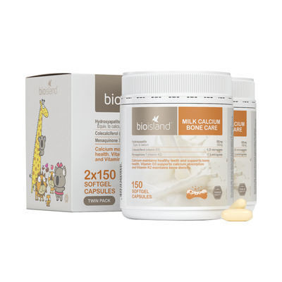 【自营】bioisland牛乳钙片维生素D成人中老年孕妇150粒*2瓶/盒