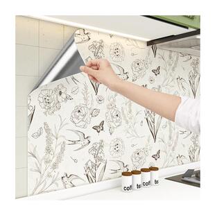 厨房防油贴纸墙纸自粘防水防潮灶台墙壁面装饰遮丑防火耐高温墙贴