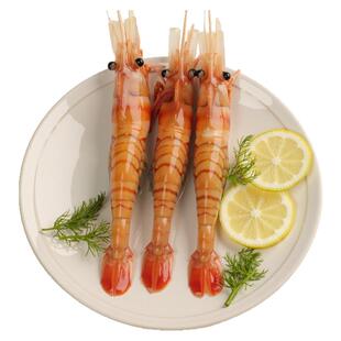 俄罗斯原装原盒进口白牡丹虾北极甜虾刺身大号斑点虾深海虾刺身