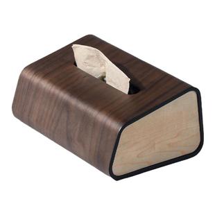 胡桃木色实木客厅高级感纸巾盒家用纸盒收纳新中式茶几创意抽纸盒