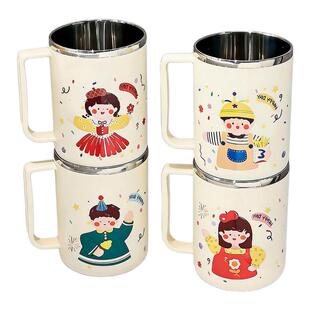 新款一家三口漱口杯不锈钢儿童刷牙杯洗漱杯情侣牙刷杯牙缸高颜值