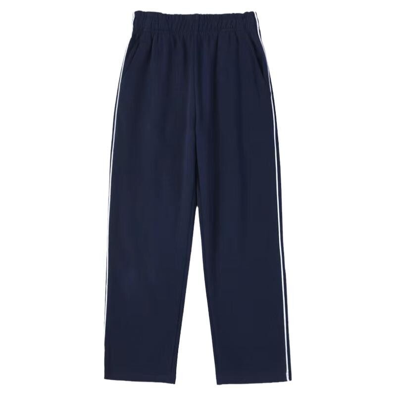 校服裤一条杠藏青色夏季直筒校裤