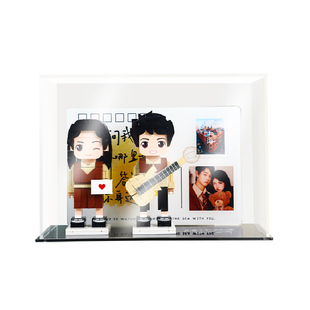 定制照片情侣人像卡通积木diy生日礼物人偶送男女朋友纪念情人节