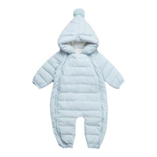 小月龄宝宝羽绒服连体衣冬季加厚保暖婴儿衣服冬装连帽外套爬爬服