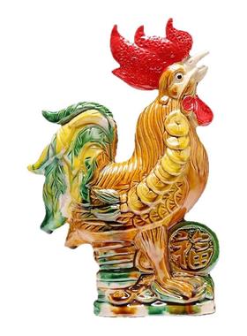 唐三彩文创陶瓷公鸡生肖鸡吉祥物
